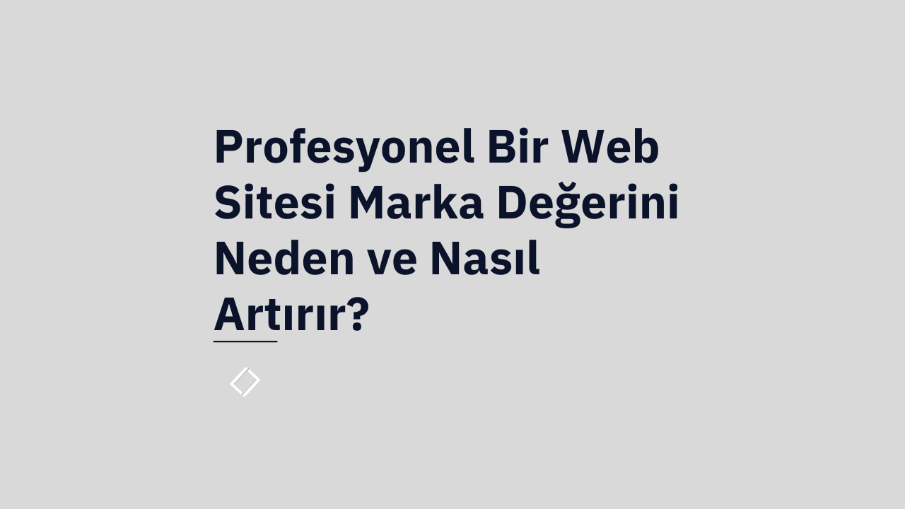Profesyonel Bir Web Sitesi Marka Değerini Neden ve Nasıl Artırır?